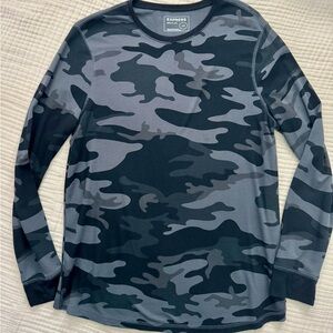Express Men's Long Sleeve Camo Shirt